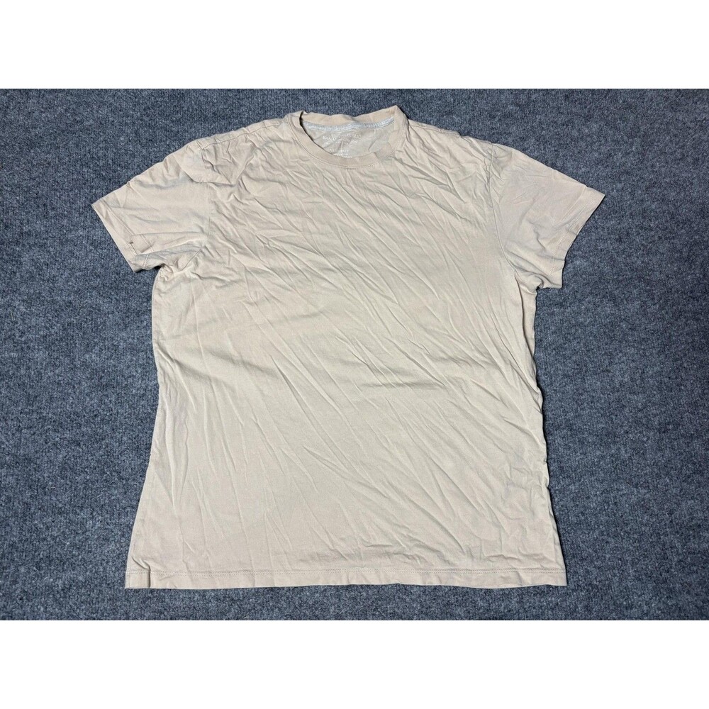 Banana Republic Shirt Mens L Beige Tagless Crew Neck Cotton Jersey Tee Casual